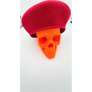 Gymboree Dressed Up Girls Red Wool Beret Hat Classic French Style Size S